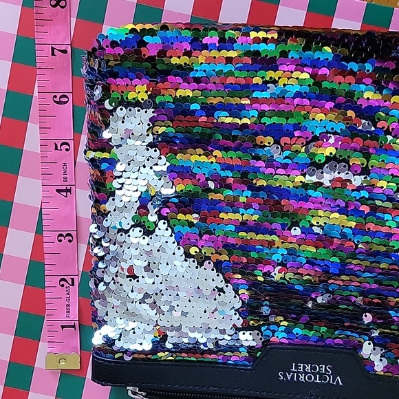 VS Sequin Make-up Bag EUC - Picture 9 of 14